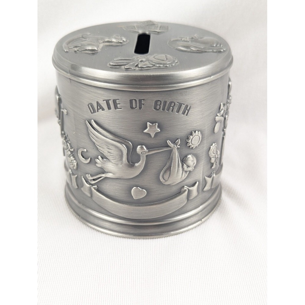 PPewter Engravable‎ Baby's First Coin Bank – 3.5" x 4" Keepsake Gift